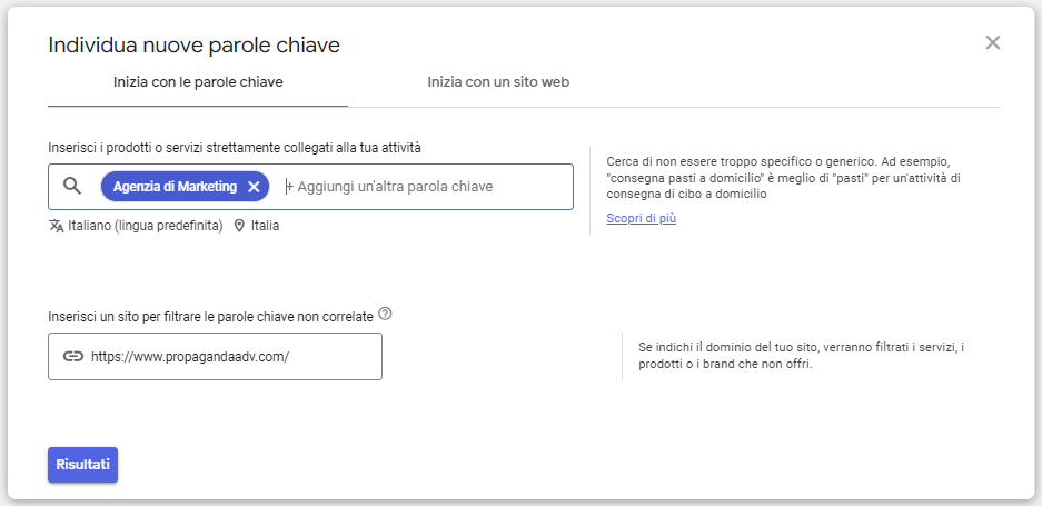 Parole Chiave per Google Ads: Guida Gratuita alla scelta delle migliori parole chiave per i tuoi annunci.